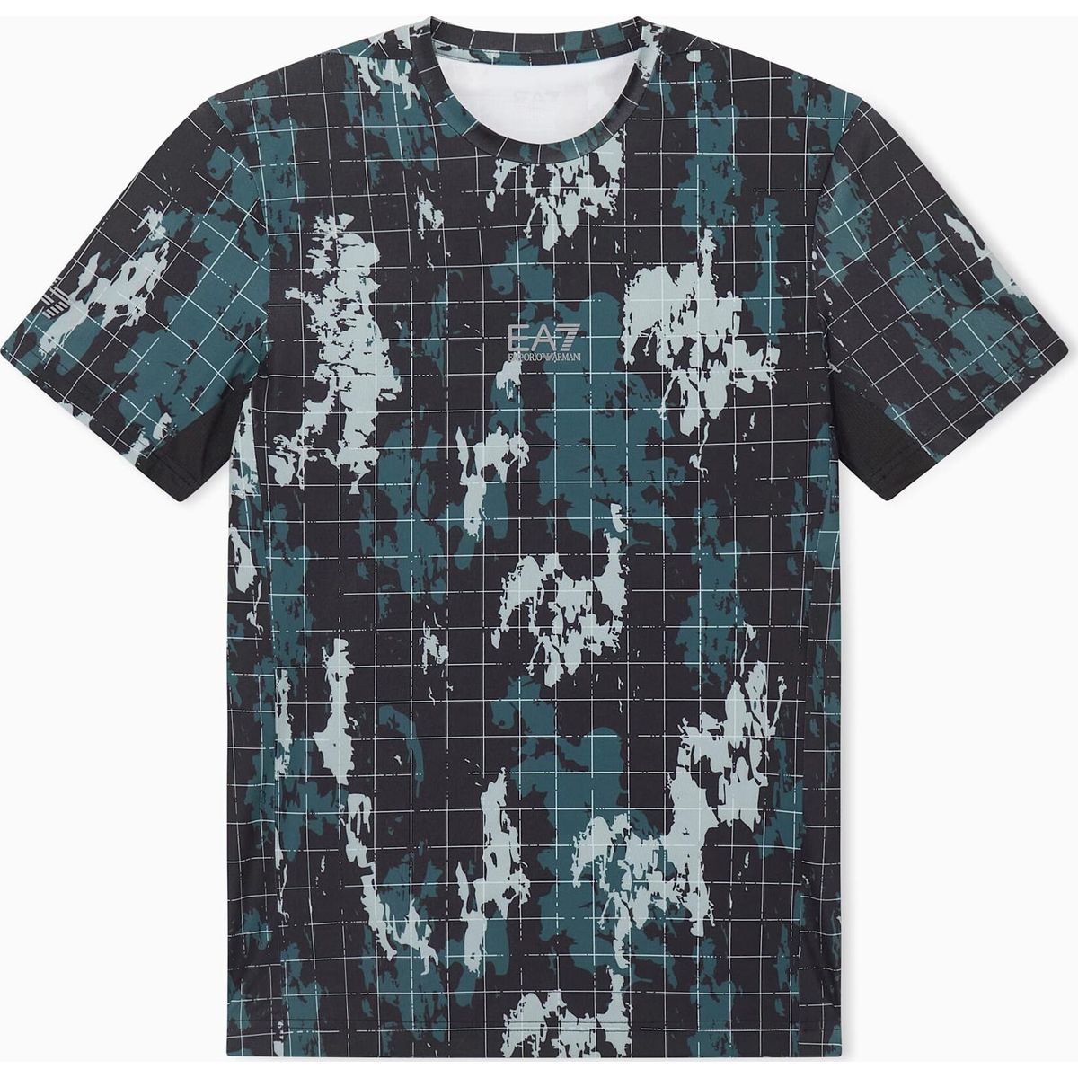 EA7 VIGOR7 M Tee SS Graphic - VIGOR7 M Tee SS Graphic fancy camou black (FC038) M 7M002177 AF24495-FC038-M