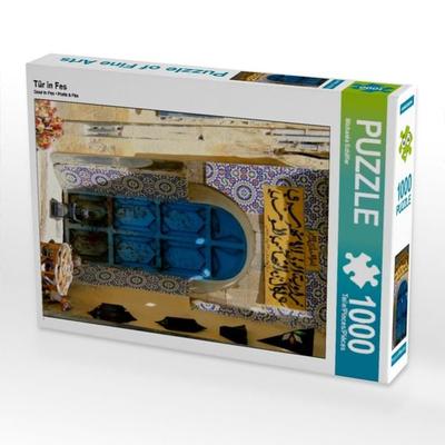 CALVENDO Puzzle Tür in Fes | 1000 Teile Lege-Größe 64x48cm Foto-Puzzle für glückliche Stunden