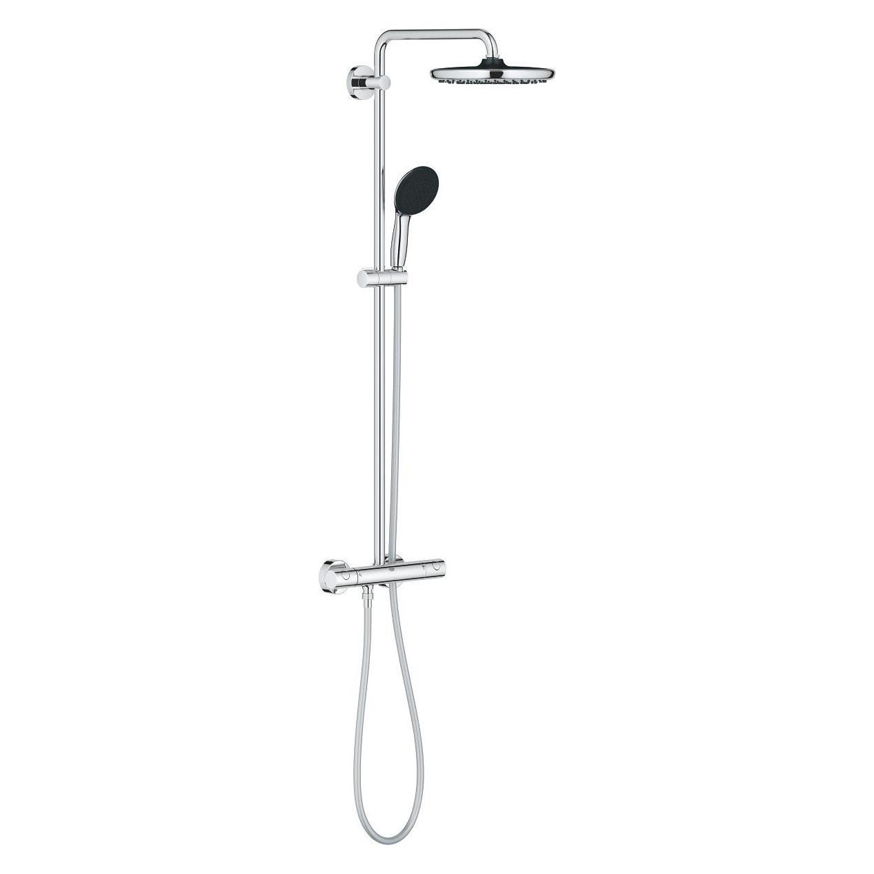Grohe Vitalio Start System 250 Round Duschsystem mit Thermostatbatterie und Vitalio Start 110 Handbrause (26678001)