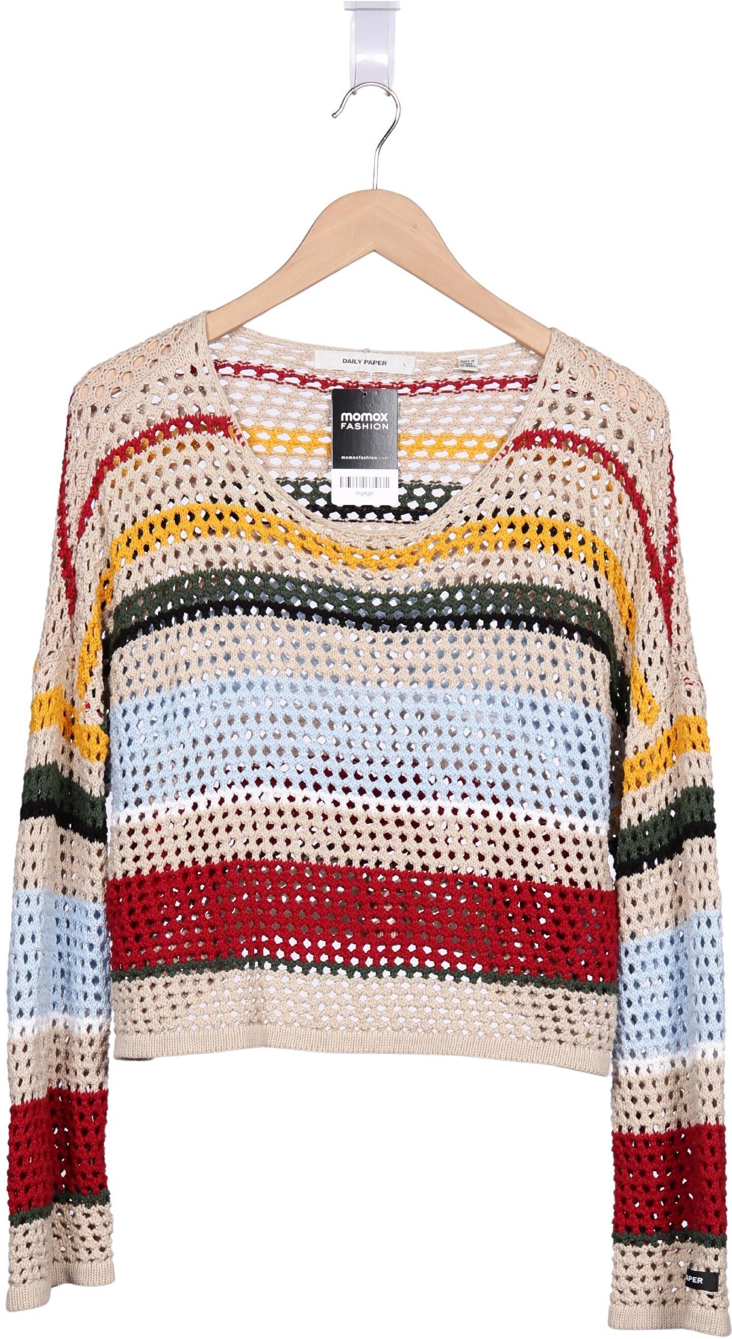 Daily Paper Damen Pullover, Mehrfarbig, Gr. L, Baumwolle - Second Hand