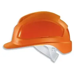 uvex pheos E Schutzhelm ohne Lüftung für Elektrikbereich - konvent. Innenausstattung - langer Schirm orange 51 cm - 61 cm - 9770220 - orange