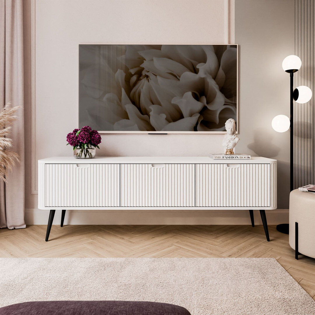 George Oliver Morty TV Stand White