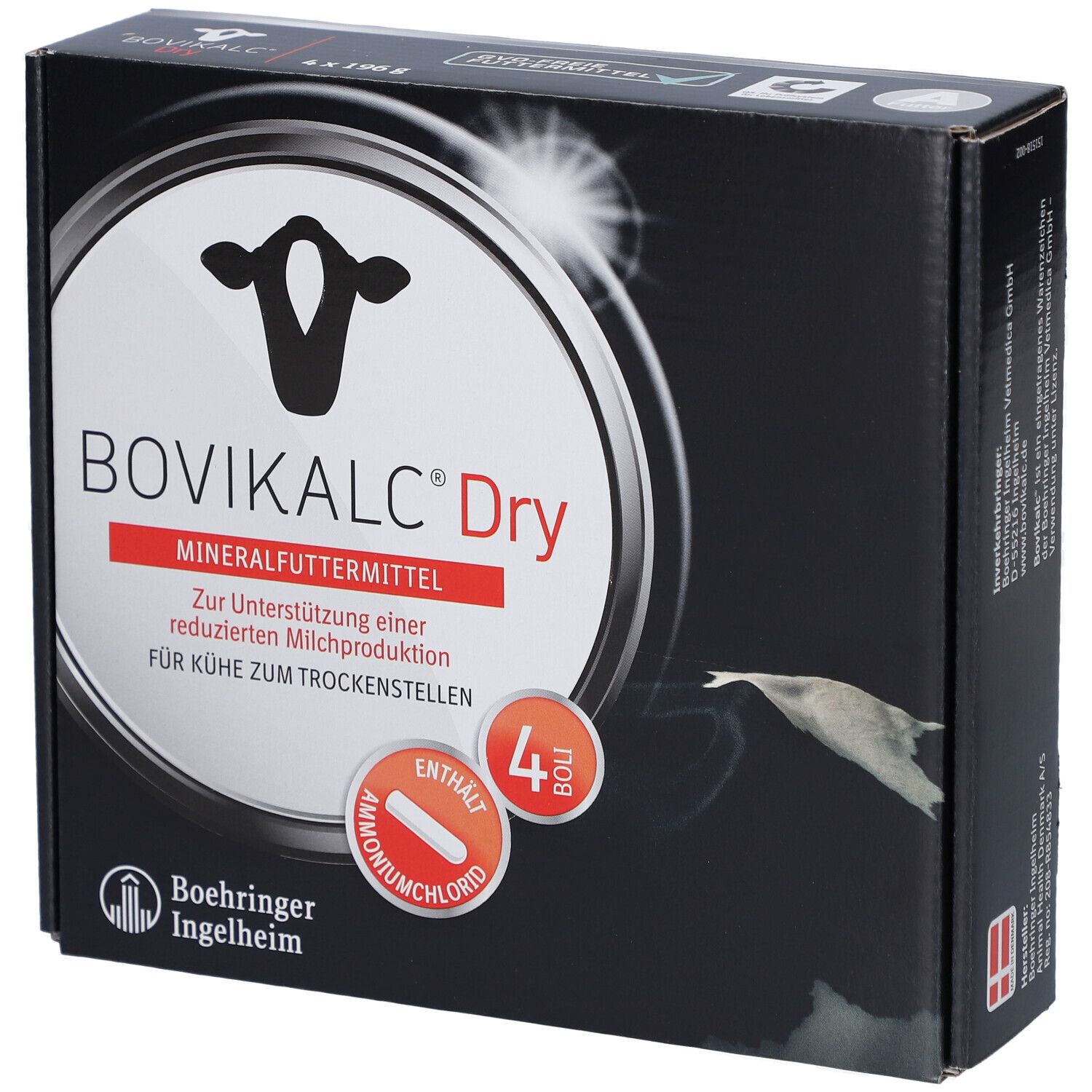 Bovikalc Dry Mineralfuttermittel f.Kühe 4x195 g Futter