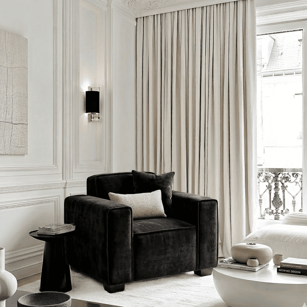 Ottilie Midnight Boucle Armchair