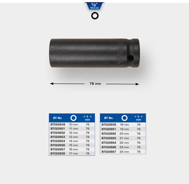 Brilliant Tools Douille hexagonale 1/2
