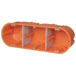 F-Tronic Mehrfach-Gerätedose, 3/4-fach, Hohlwand oder Unterputz, Ø60/68mm, 63mm Tiefe, massiv - Auswahl: 3-fach - Montageart: Hohlwand