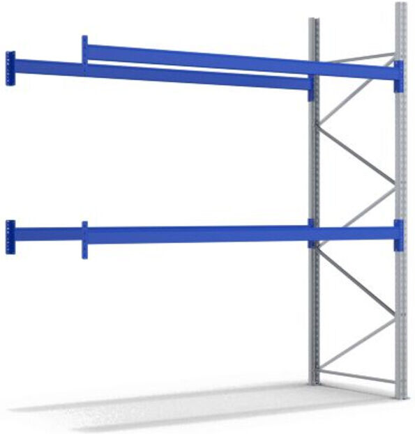 Bito Palettenregal-Set P3 Anbaufeld mit 4 Ebenen H5500xT1100xL1890 mm 1000 kg, unmontiert enzianblau (42858)