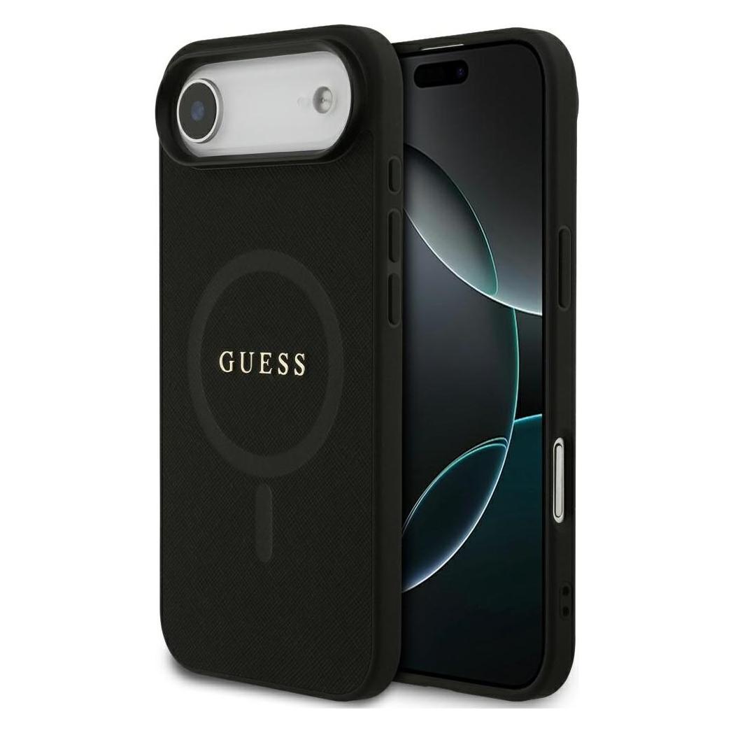 Guess - Saffiano Classic Logo MagSafe (GUHMP17MPSAHMCK) - iPhone 17 Air - Black (Apple iPhone 17) (GUHMP17MPSAHMCK)