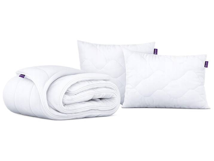 MKS MEBLE CALIMA Anti-Stress Bettdecken-Set 160x200 mit Carbonfasern – Ganzjahres, Hypoallergen & 2 Kissen 40x80, Ganzjahresdecke