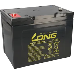 Kung Long KPH75-12N 12V 75Ah AGM Bleiakku M6 Longlife