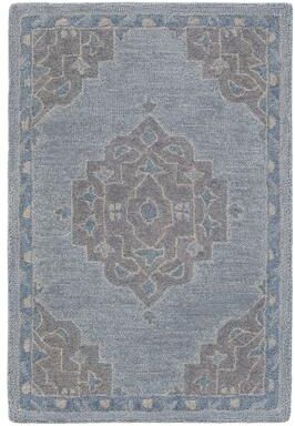 Terra by Obeetee Noble Medallina Blue Rug