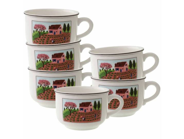 FRÜHSTÜCKSTASSEN Design Naif bunt 330 ml 6er Set