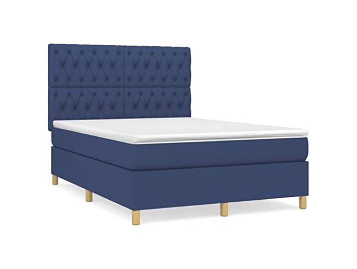 PUGYNBK Boxspringbett, 140 x 190 cm, mit verstellbarem Kopfteil Taschenfederkernmatratze, atmungsaktives Gewebe, mittlere Unterstützung, ideal zum Lesen oder Fernsehen