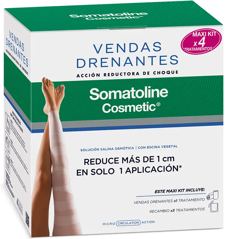 Somatoline Cosmetic Draining and Reducing Maxi Bandages 4 Pieces
