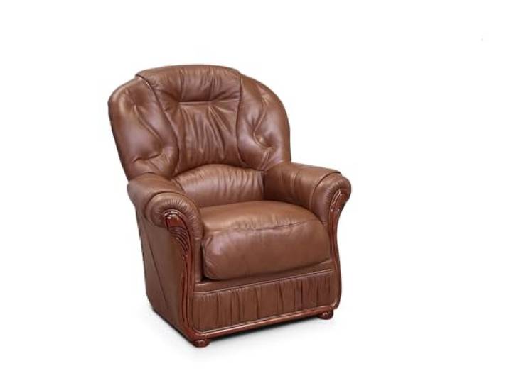 Vente-unique - Sessel, 100% Leder, Daphne, Braun
