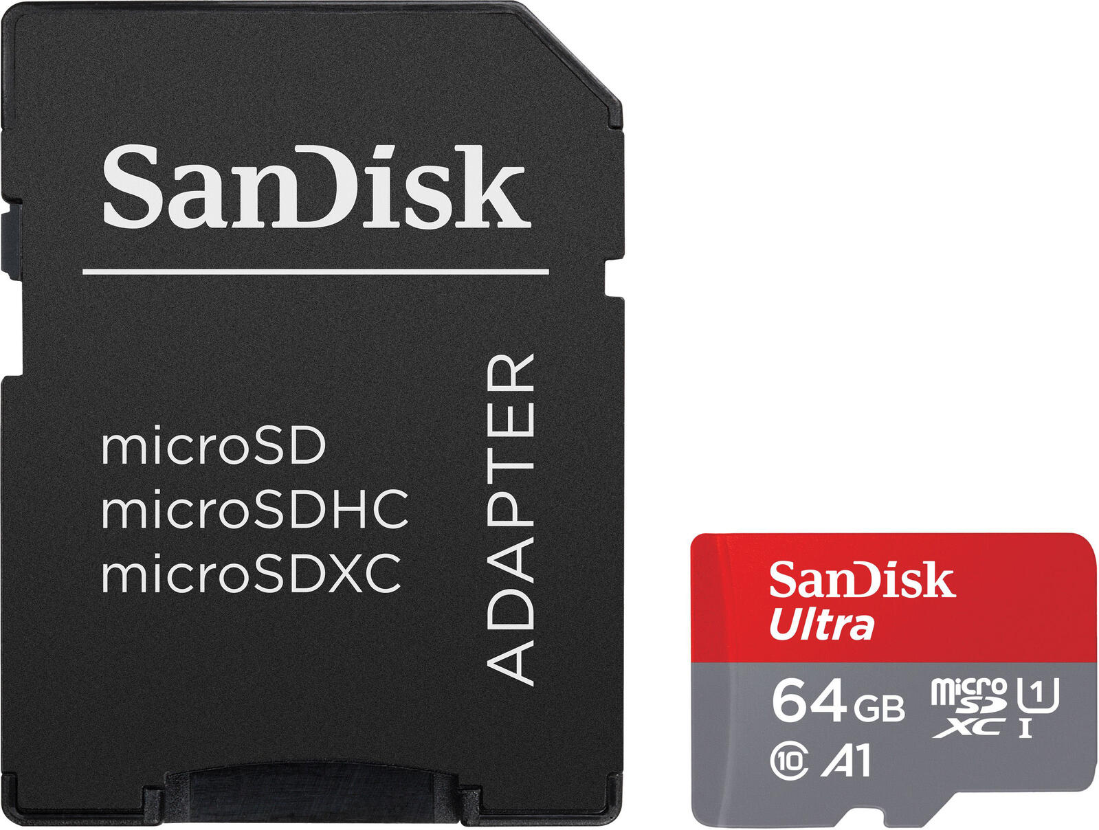 SanDisk Ultra microSDXC Speicherkarten 64GB - 2 Pack + SD Adapter SDSQUAB-064G-GN6MT