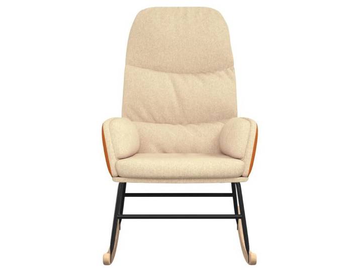(SOLDE d'été) Chaise à bascule/Chaise de relaxation - Simple - Blanc crème Tissu Aspect élégant*6435471
