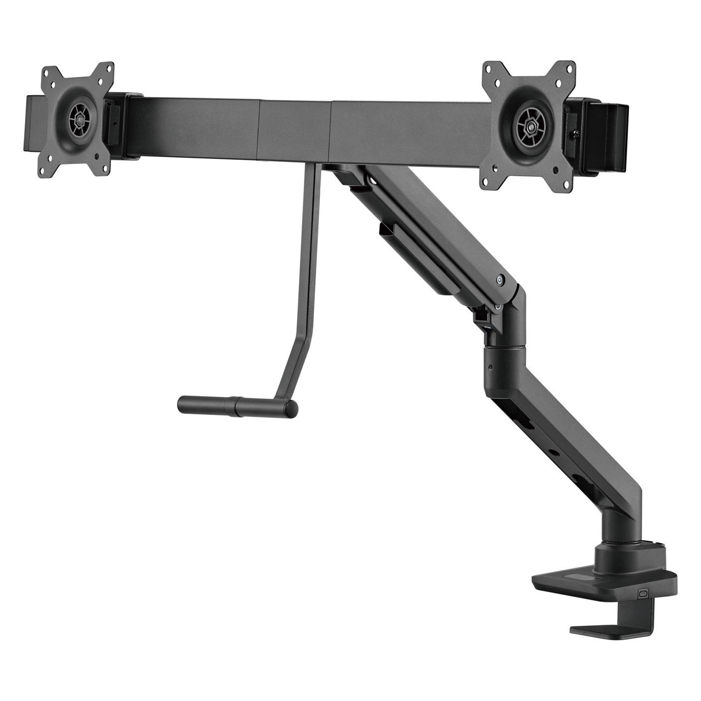 Goobay Doppel-Monitorhalterung Office, schwarz (Tisch, 32", 18 kg) (74074)