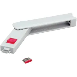 Roline USB Typ C Port Blocker, 1x Schloss und 1x Schlüssel, Notebook Security, Grau
