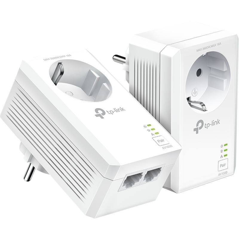 TP-Link Powerline TL-PA7027P - V1 - Starter Kit - Bridge - an Wandsteckdose anschließbar