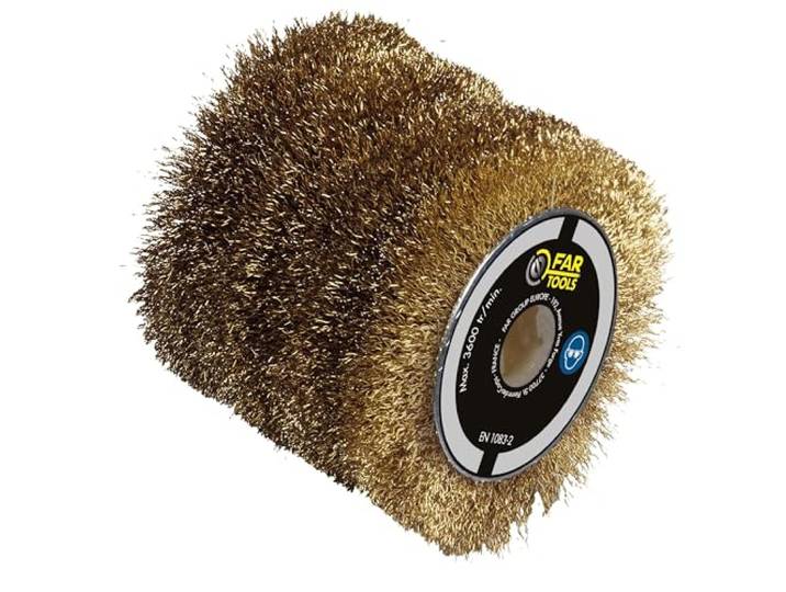 Fartools Brosse à fil laitonné 0\,3mm Ø60mm - L 60mm pour décaper/dégriser