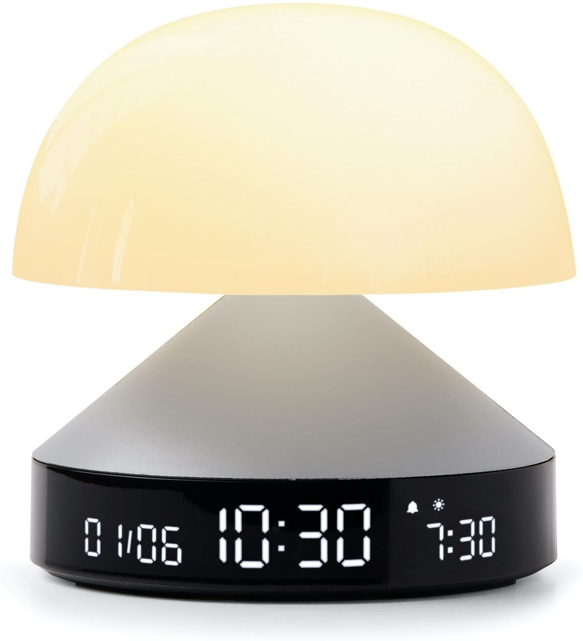 Tageslichtwecker LEXON "Mina Sunrise", gelb (silberfarben), Wecker, Tageslichtwecker silberfarben Einheitsgröße