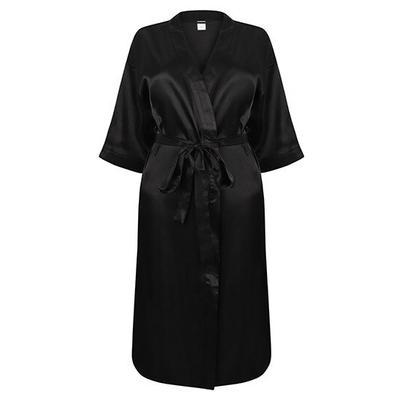 Ladies´ Satin Robe | HENBURY BV. | Black | XL/XXL