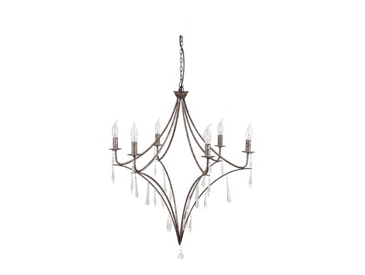 Lustre avec pampilles en verre