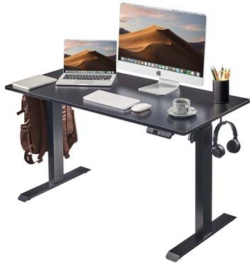Kodotan sofa Electric Standing Desk, Adjustable Height Stand up Desk, 24x48 Inches Sit Stand Home Office Desk