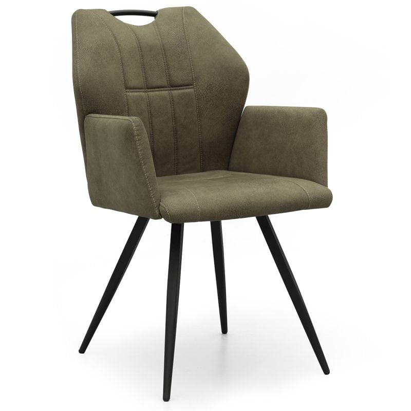 Eetkamerstoel Porto Moss met armleuningen van Budget Home Store