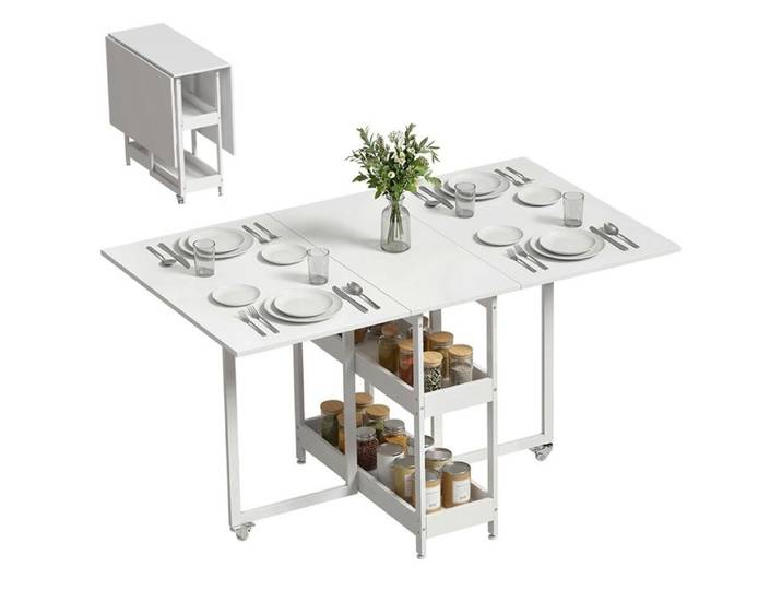 Table à manger pliante industrielle pour 4