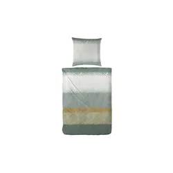 Flanell Bettwäsche-Set   ¦ grün ¦ Maße (cm): B: 155 H: 1