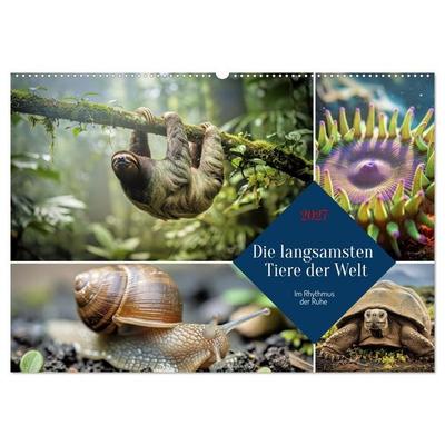 Die langsamsten Tiere der Welt (Wandkalender 2027 DIN A2 quer), CALVENDO Monatskalender