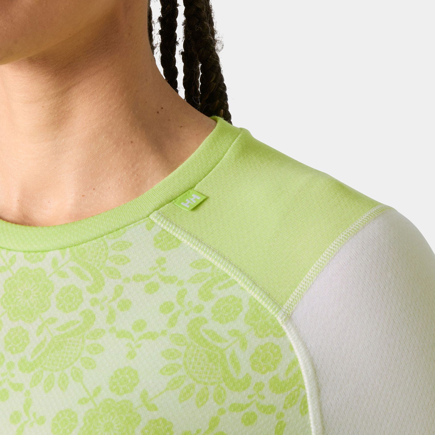 Helly Hansen Women’s Lifa® Merino Midweight Graphic Long-sleeve Crew Base Layer - Green - L