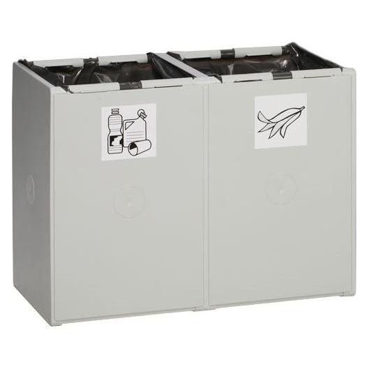 VAR Kunststoffcontainer 2-fach ohne Deckel 120 l (60 l) (3811)