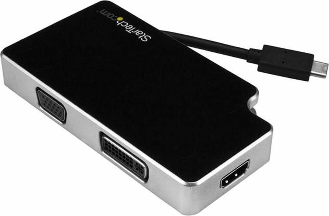 StarTech USB-C naar VGA, HDMI en DVI adapter, zilver