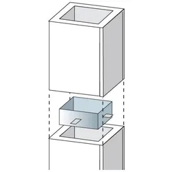 Bertrams Camino-fix Edelstahlverbinder 02EV27 Maße 270/270 mm