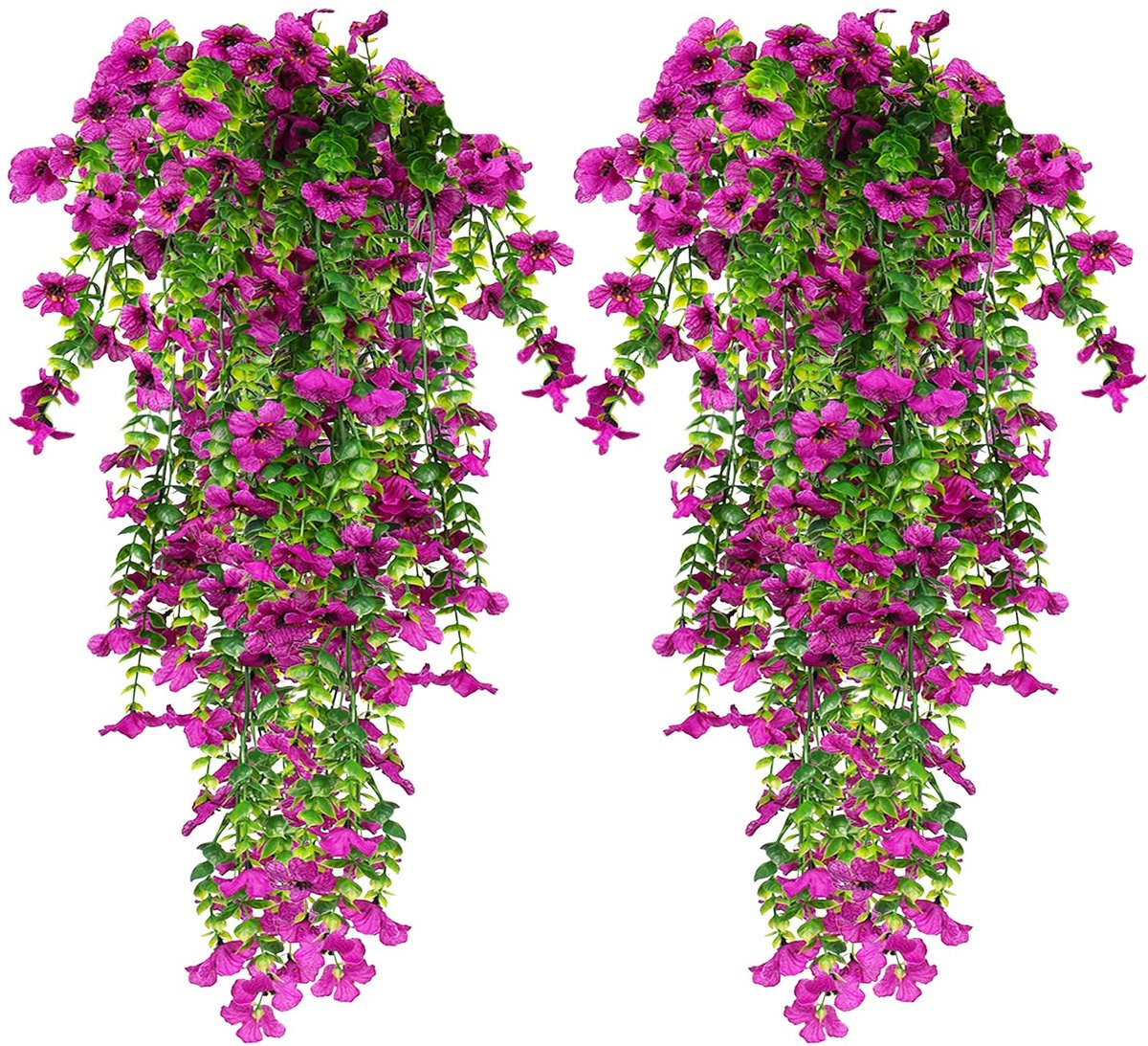 Set van 4 UV-bestendige kunstmatige hangende planten voor muurdecoratie