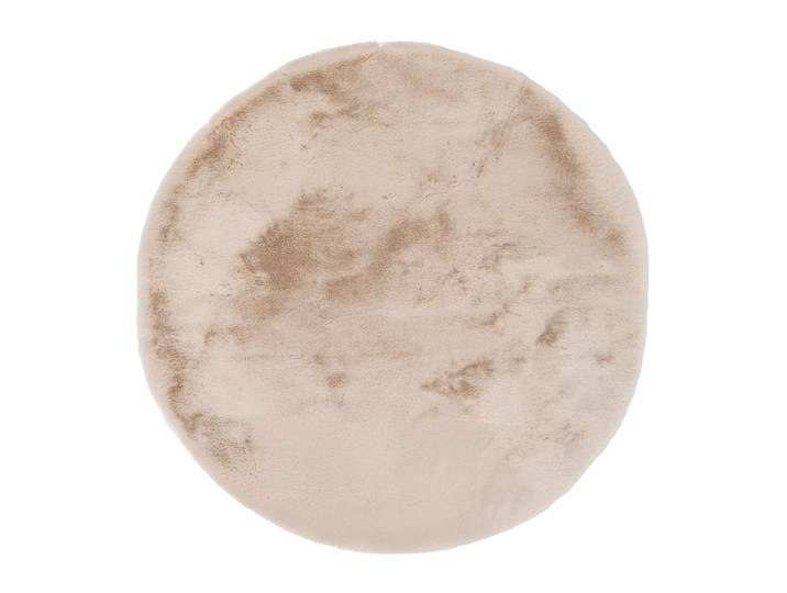 Hochflor-Teppich OCI DIE TEPPICHMARKE ROCKY SOFT, Fell Haptik , beige, H:35mm Ø:80cm, Polyester, Teppiche, Hochflor-Teppich, Kunstfell, weich, kuschelig, maschinell gewebt, Kaninchen Haptik
