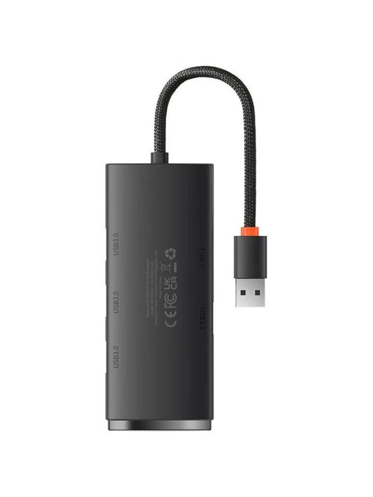 Baseus Lite Series Hub 4in1 USB to 4x USB 3.0 25cm (Black) USB-Hubs - USB 3.0 - 4 - Schwarz