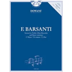 Sonate C-Dur (+CD) für Altblockflöte und Bc, Fachbücher von Francesco Barsanti