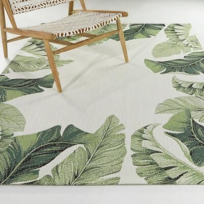 Balta Rugs Espada Tropical Leaves Indoor/Outdoor Area Rug