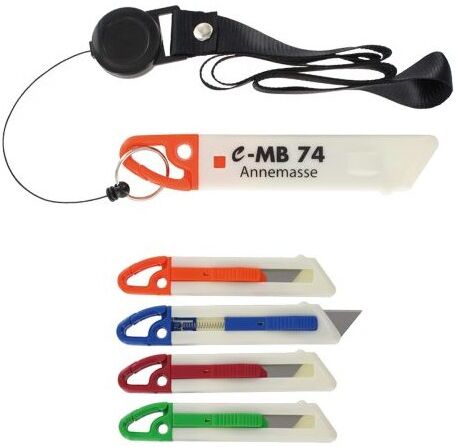 Stylo publicitaire cutter ABS bleu