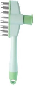 Uplifted Goods Pet Grooming Massage Brush For Cats And Dogs green