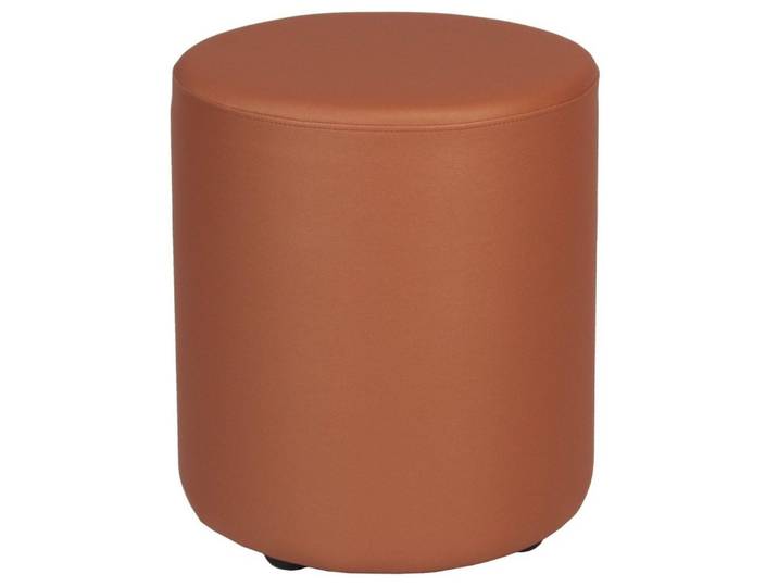 einrichtungsdesign24 Polsterhocker Leichtgewicht Hocker Sitzpouf aus Kunstleder für Kinder & Erwachsene (1 Hocker mit Kunststofffüßen), Kunstleder desinfizierbar und schwer entflammbar