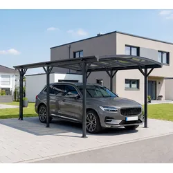 Westmann Aluminium Runddach Carport Bergen | Anthrazit | 505x300x220 cm - Anthrazit