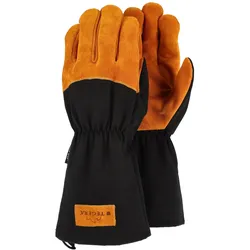 Tegera 227, Backhandschuhe + Topflappen, Orange, Schwarz
