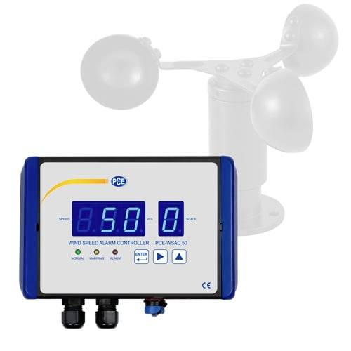 PCE Instruments Anemometer PCE-WSAC 50-111 inkl. ISO-Zertifikat |0...50 m/Sek. |230V AC |Eingangssignal 4...20mA |RS485