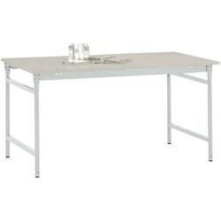 Manuflex BB3011.7035 Beistelltisch BASIS stationär mit Melamin-Tischplatte in Lichtgrau RAL 7035, BxTxH: 1000 x 600 x 780 mm Lichtgrau (RAL 7035)