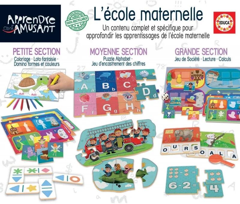 Kit Ecole Maternelle - Apprendre C'est Amusant - Educa